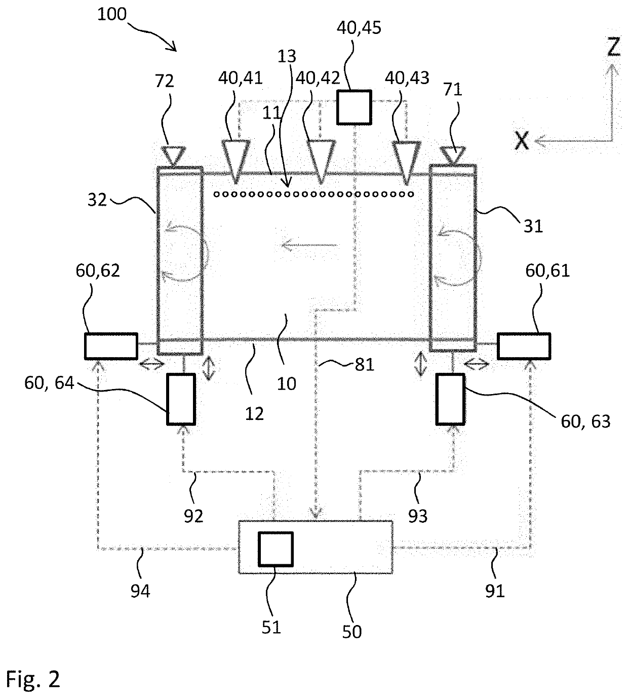 Inkjet printer with transport belt deformation compensation