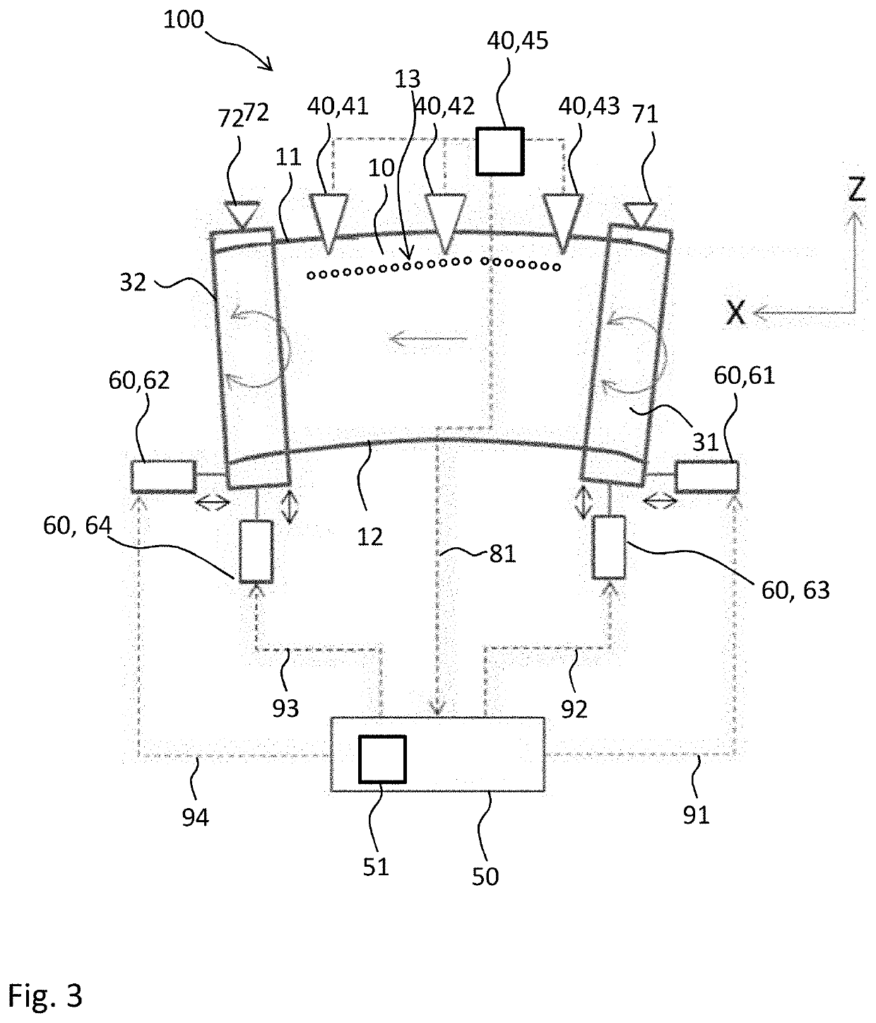 Inkjet printer with transport belt deformation compensation