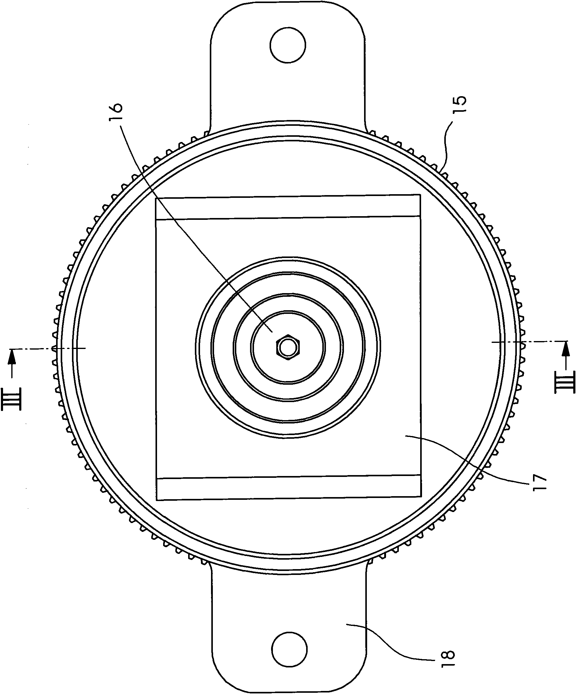 Device for rotating punching of flat multi-layer goods