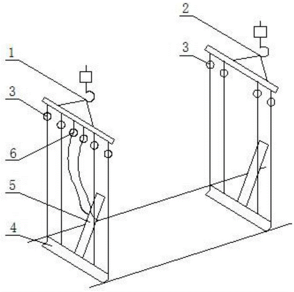 Concentric hoisting method for T-shaped reinforcement cage with diaphragm walls