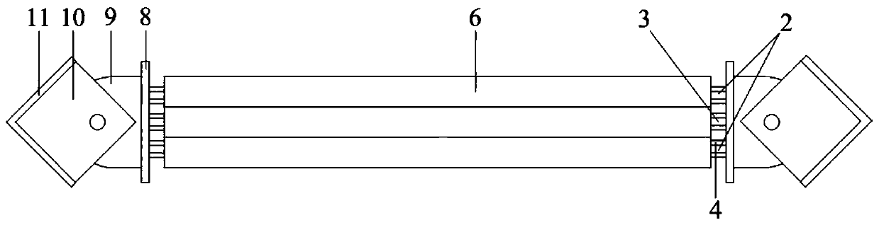 Combined buckling-restrained brace with multi-yielding segments and multi-wave core elements