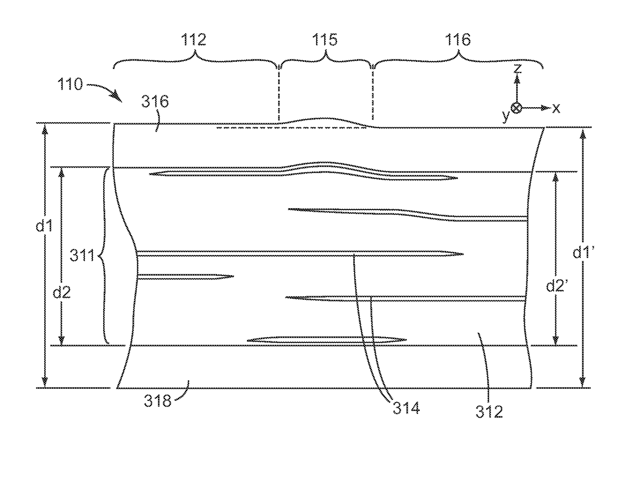 Diffuse reflective optical films with spatially selective birefringence reduction