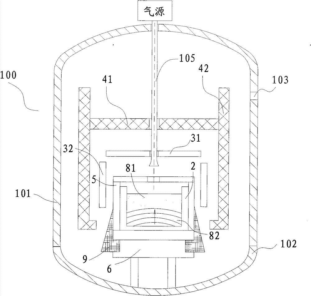 Directional solidification furnace with heat preservation part at bottom of side wall of crucible