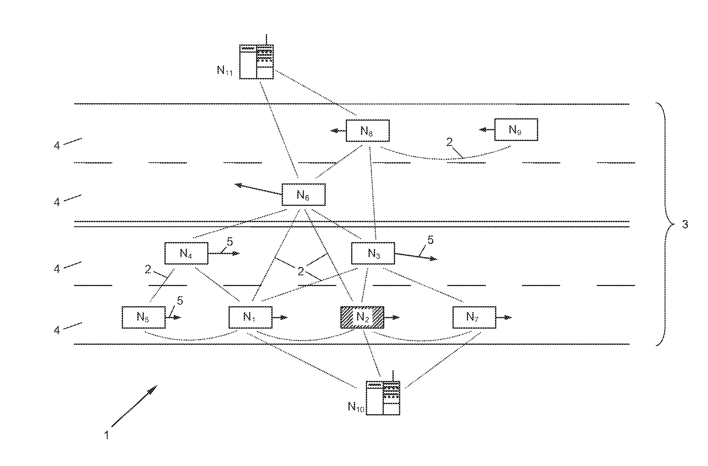 Method for transmitting messages in ad hoc networks