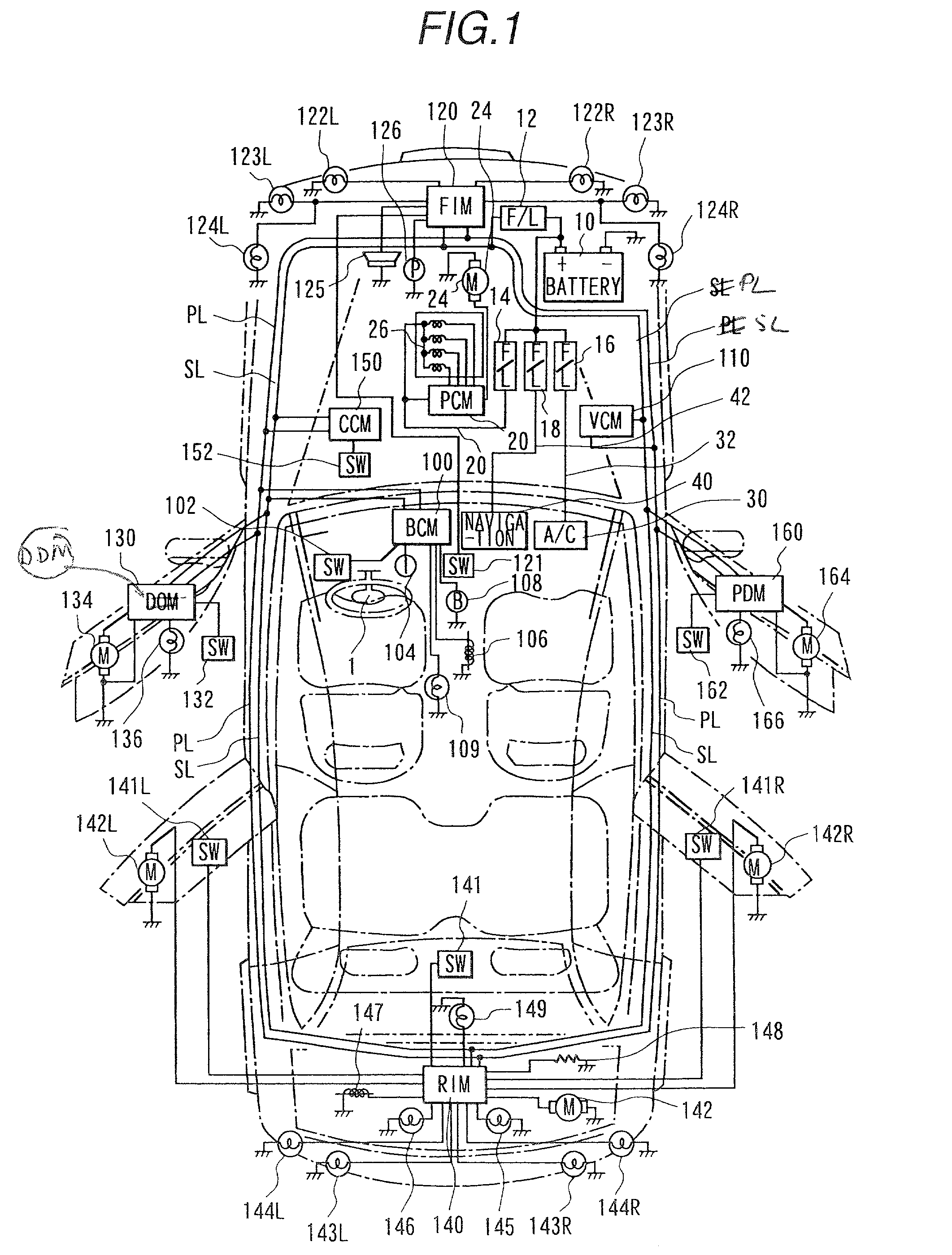 Electric power supply system for a vehicle