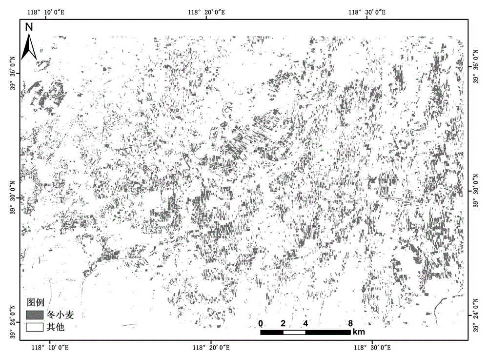 Winter wheat extraction method based on NDVI (normalized difference vegetation index) time series curve integral