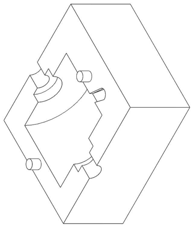 A core structure for sand casting, a manufacturing method, and a mold comprising the core