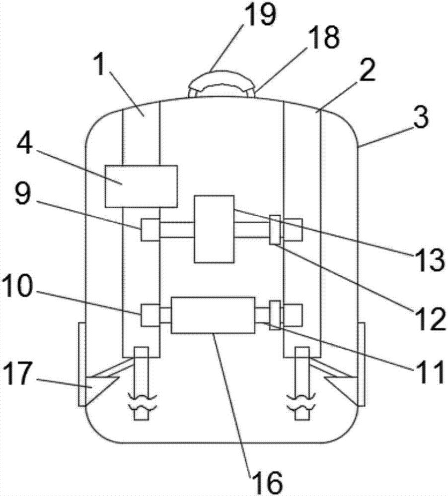 Travel backpack capable of shooting at any time