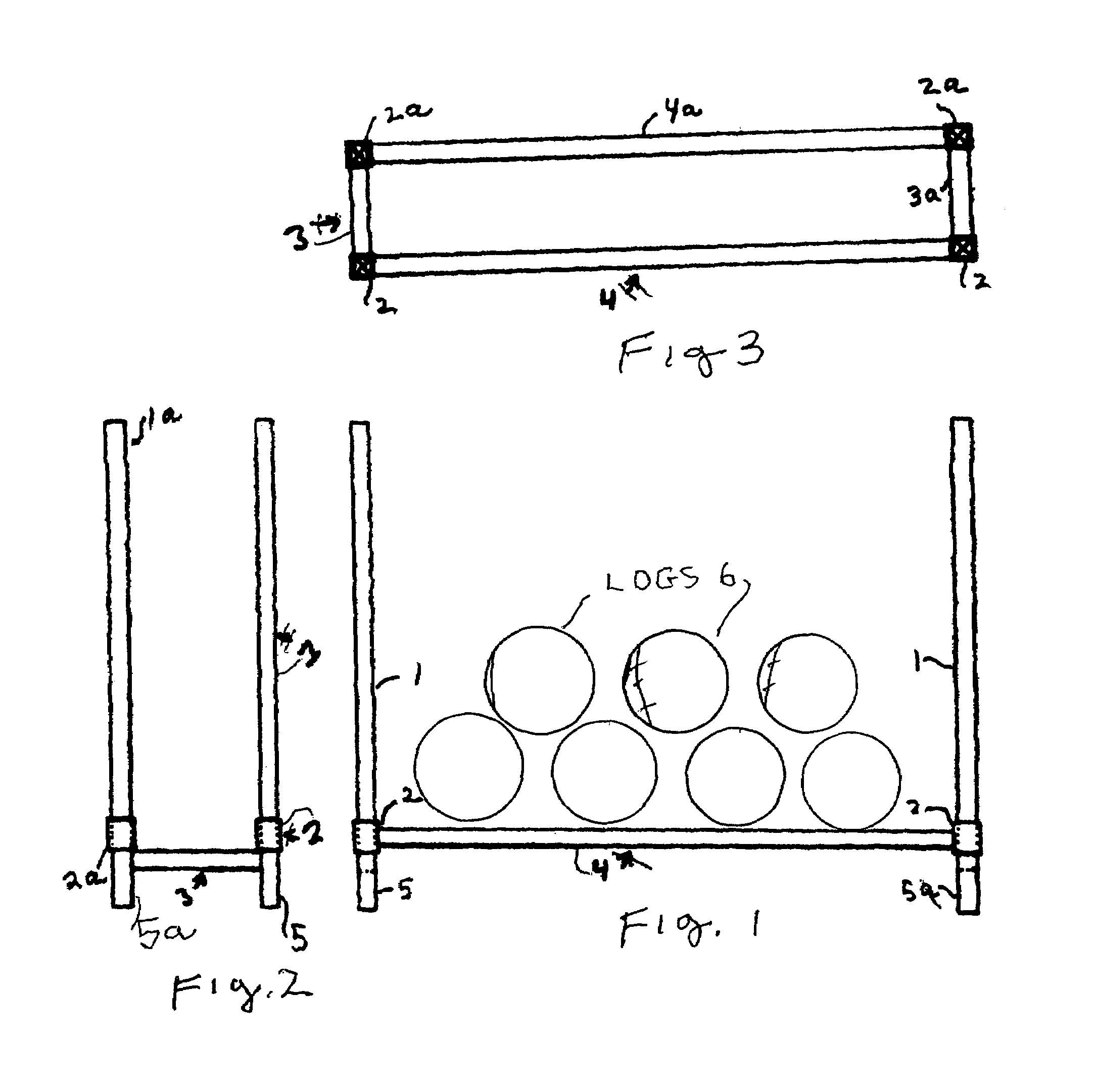 Firewood rack needing no fasteners to assemble