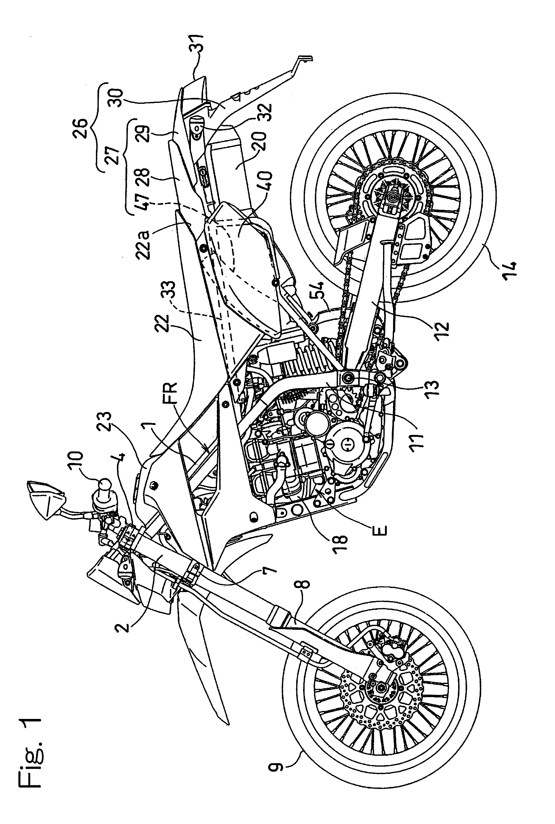 Motorcycle rear fender assembly