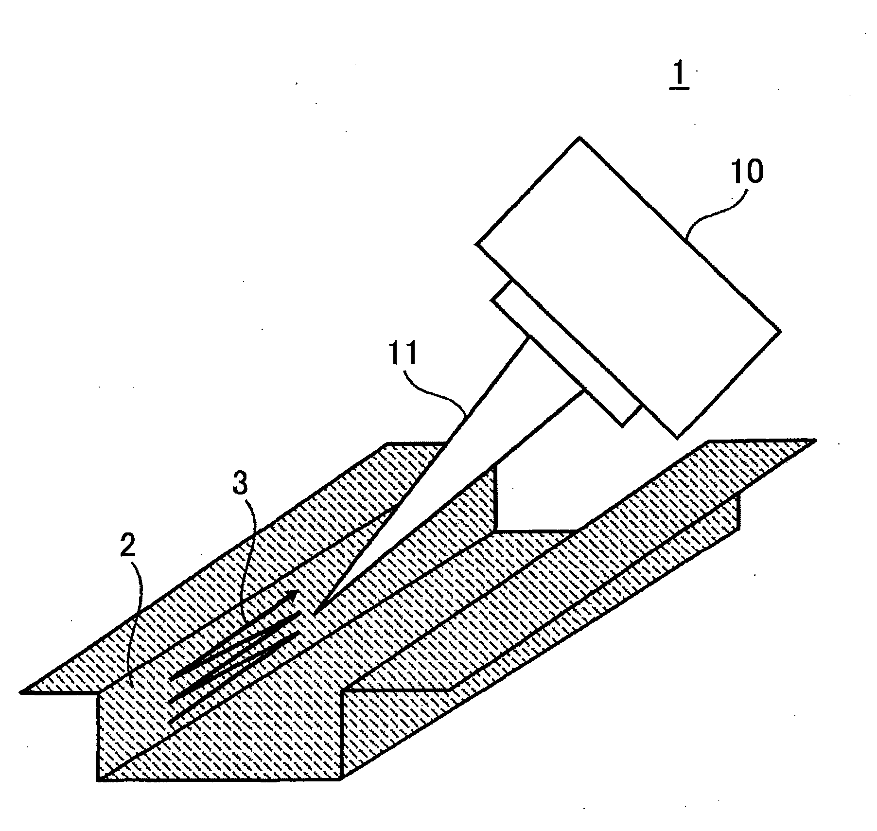 Laser surface treatment method and laser surface treatment apparatus with radiating the surface to be treated along an acute angle