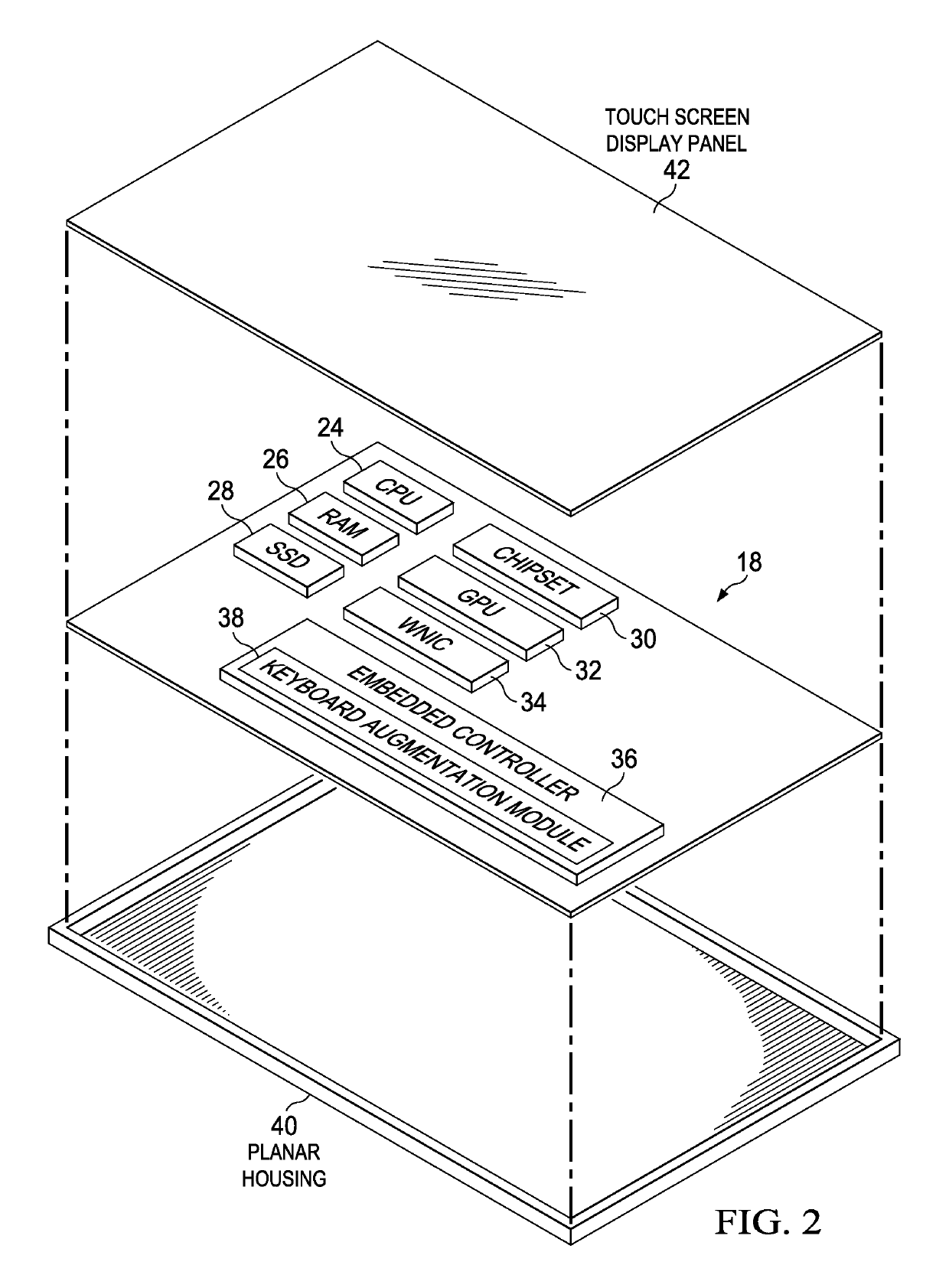 Information handling system multi-handed hybrid interface devices