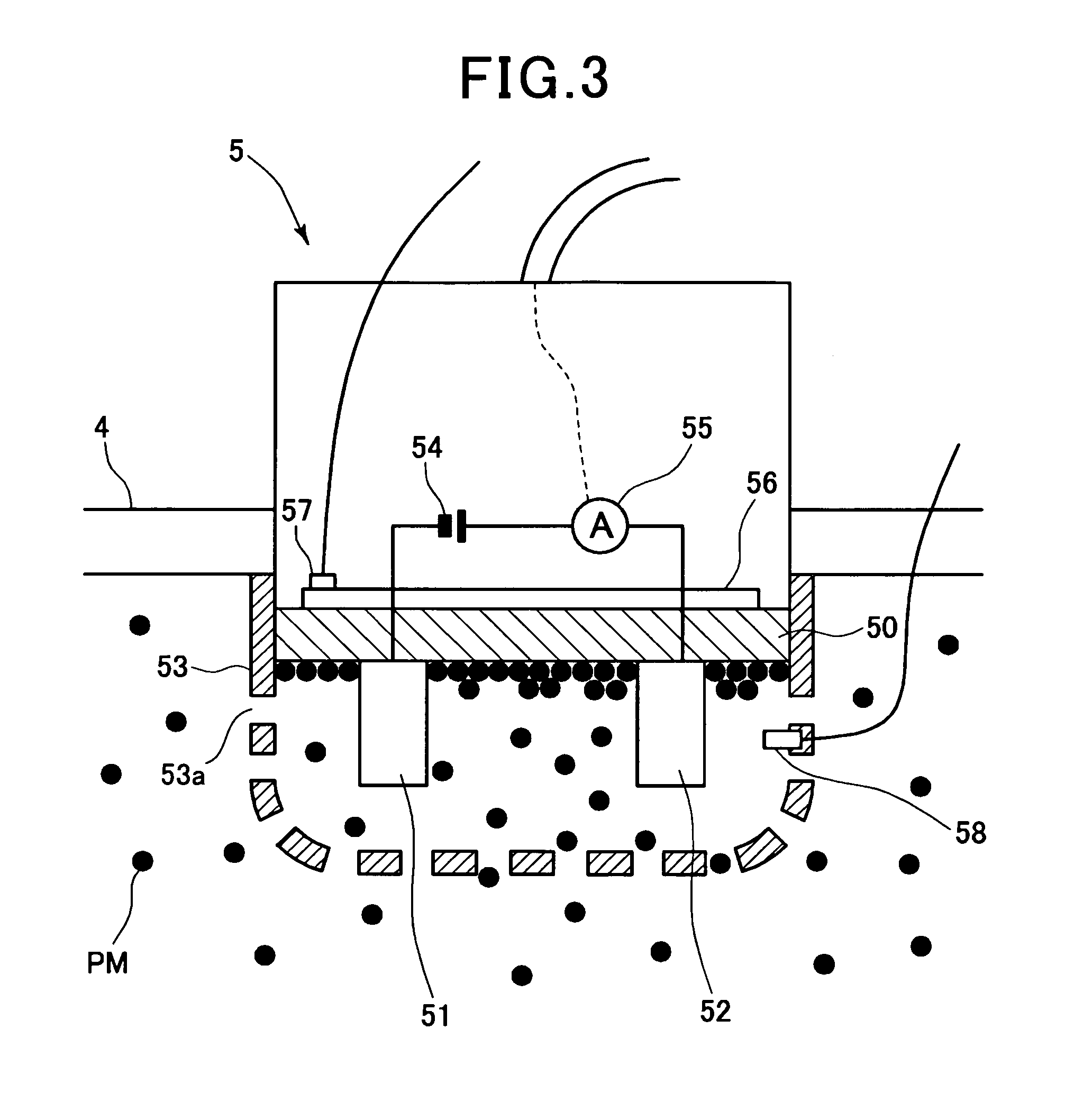 Particulate matter sensor, system, and method of using a correction unit