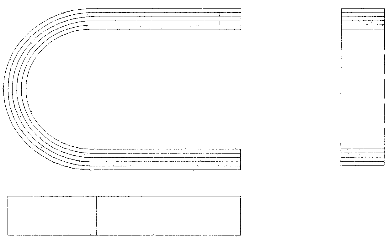 A two-way limit mechanism of laminated U-shaped steel plates