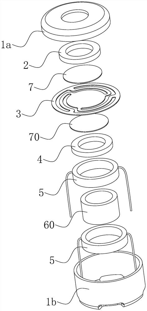 Acoustic switch and in-ear loudspeaker