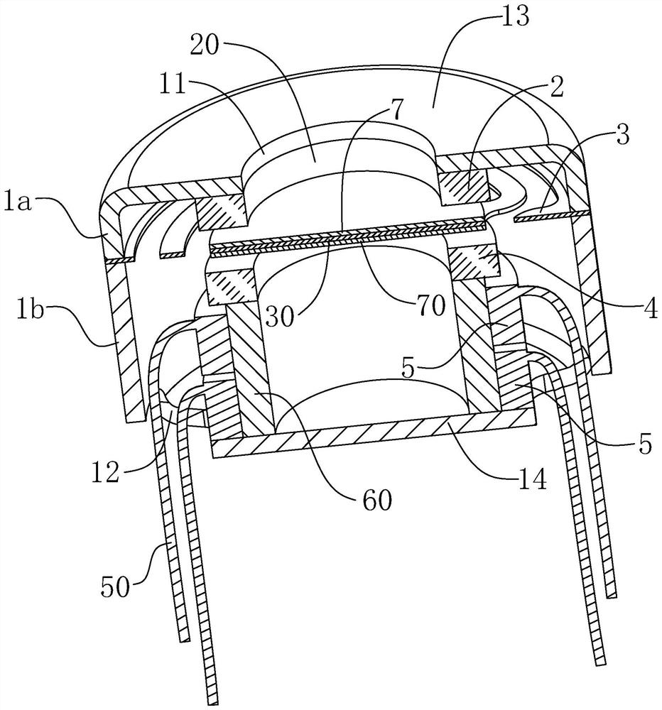 Acoustic switch and in-ear loudspeaker