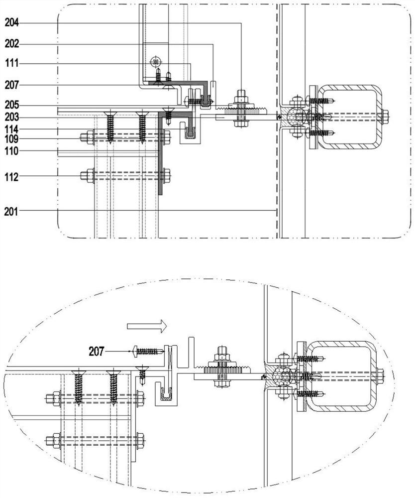 Slotting type special-shaped aluminum plate curtain wall assembly type installation system