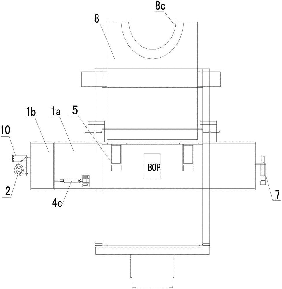 BOP (blowout preventer) storage and transportation device for deep sea float type drilling well