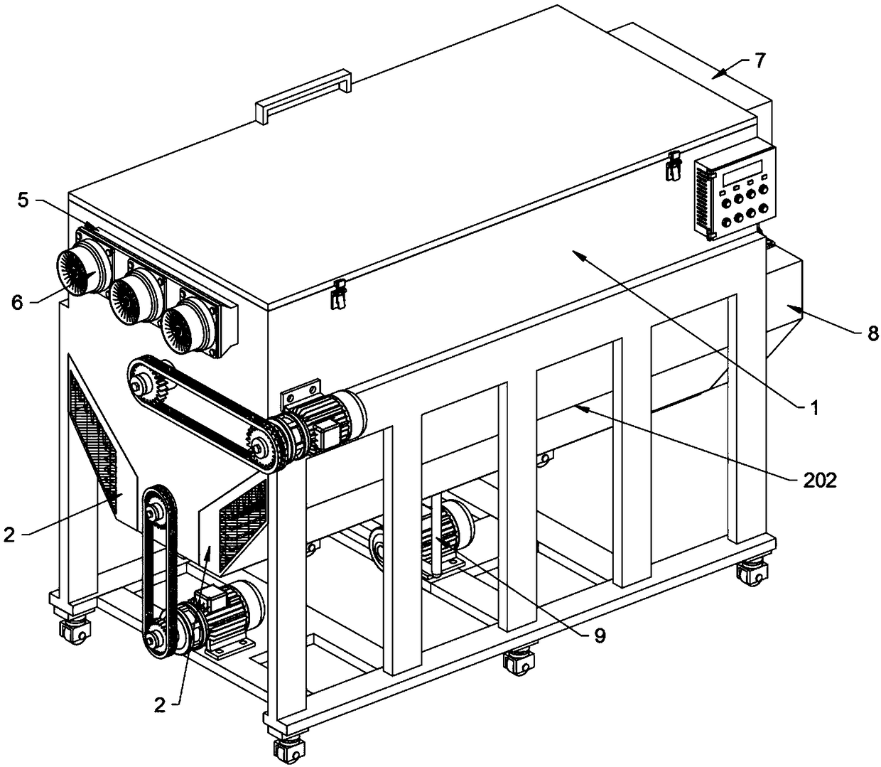 Matched grain drying device for agricultural production