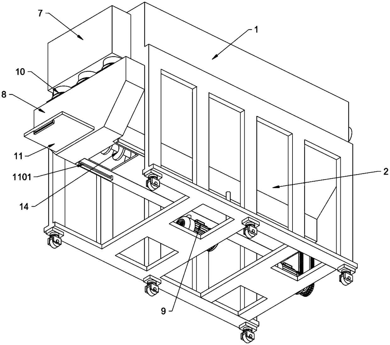 Matched grain drying device for agricultural production