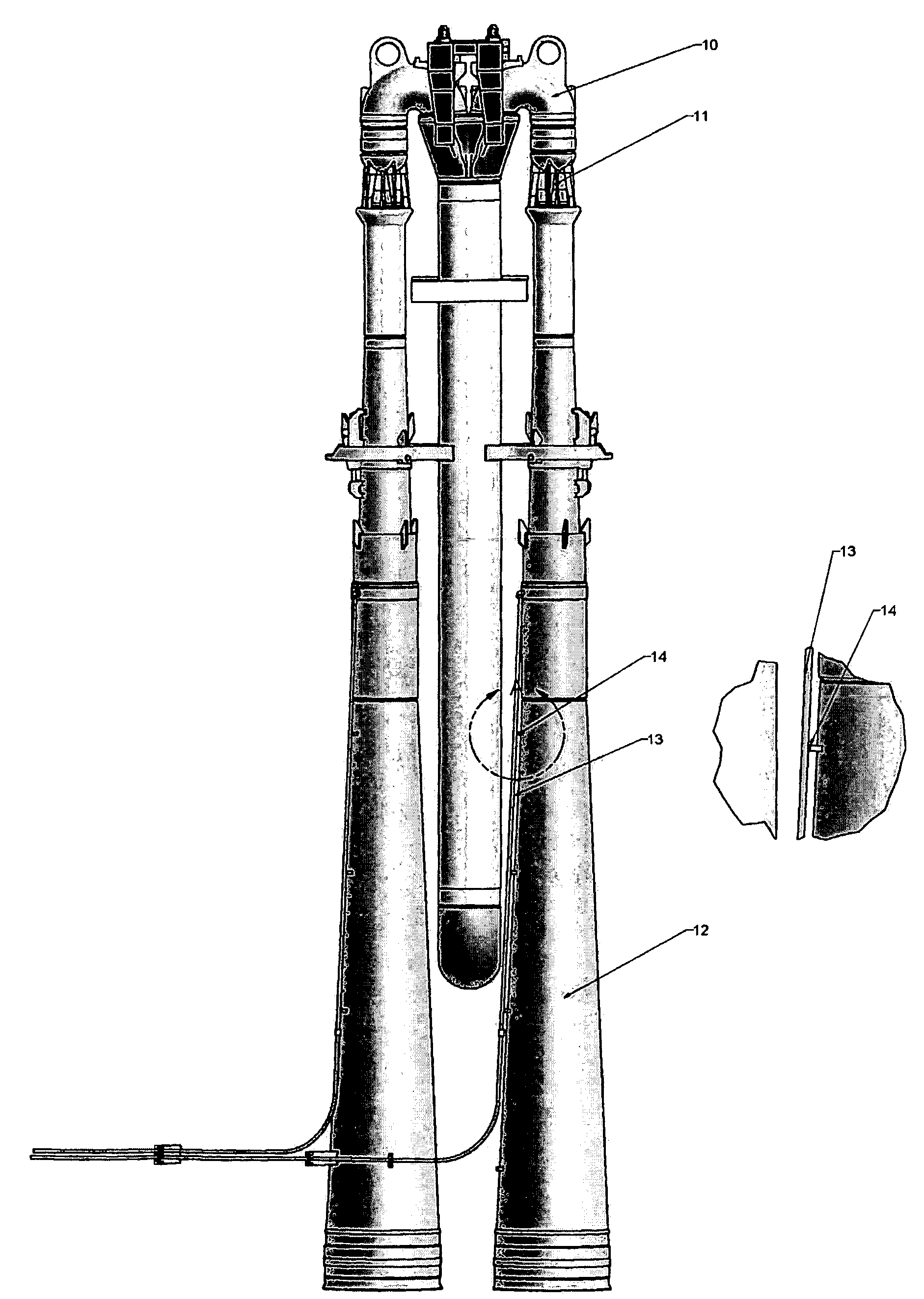 Reactor jet pump sensing line frequency measurement