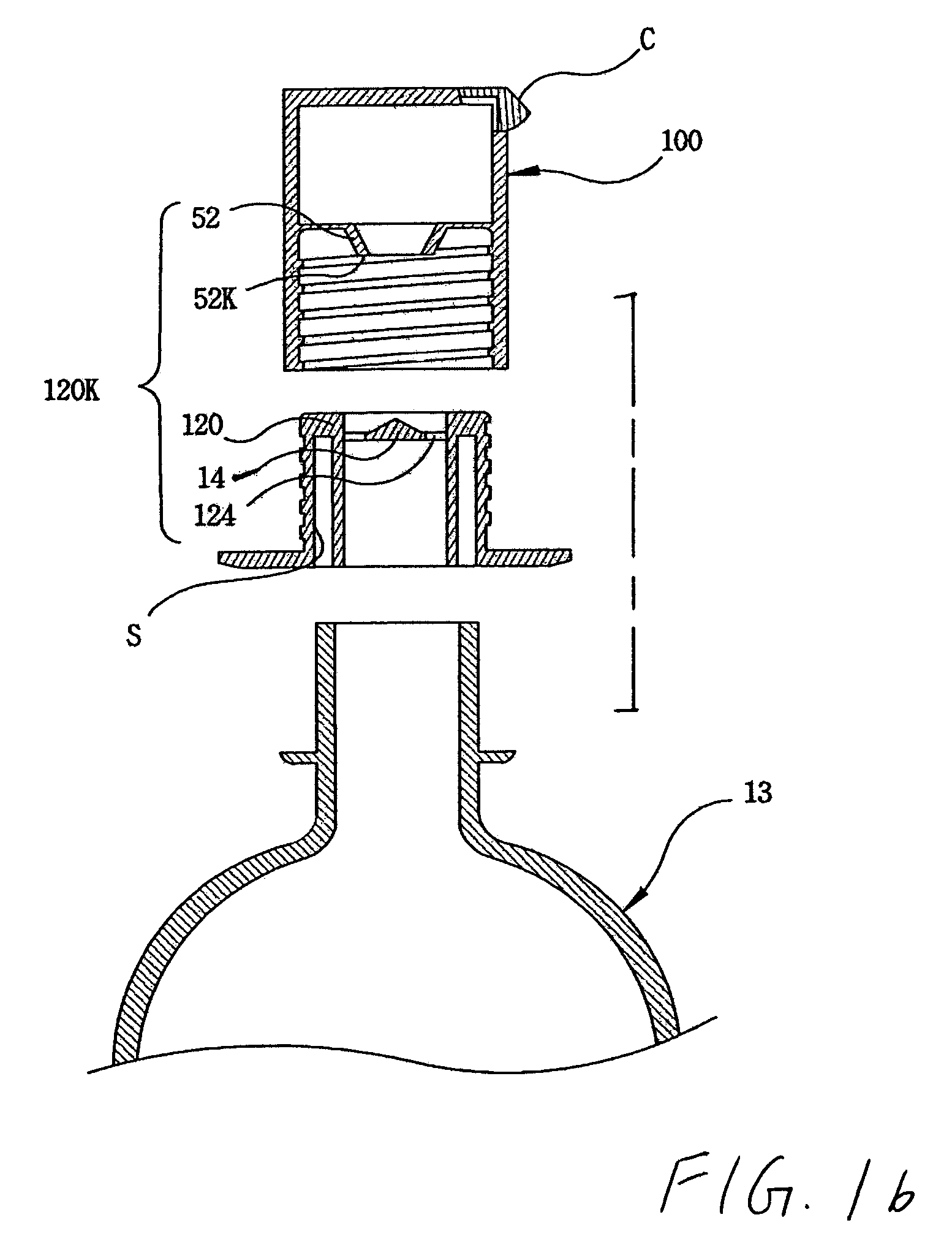 Cap device for mixing different kinds of materials separately contained therein and in bottle