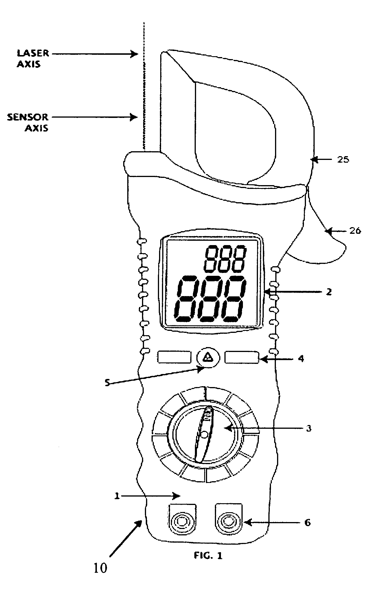 Instrument for non-contact infrared temperature measurement having current clamp meter functions