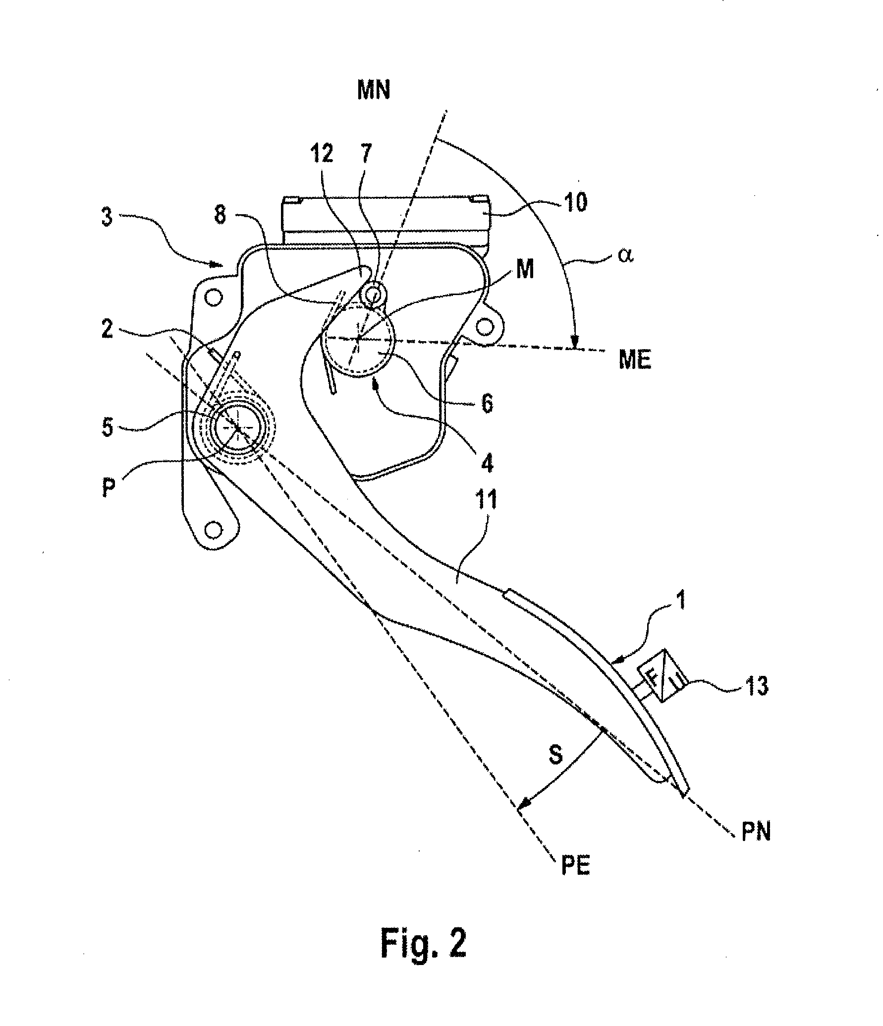 Method for operating an accelerator pedal unit for motor vehicles