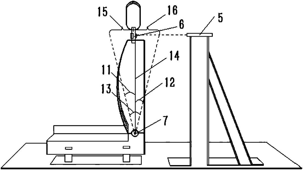 Chair dynamic flexibility test device and test method