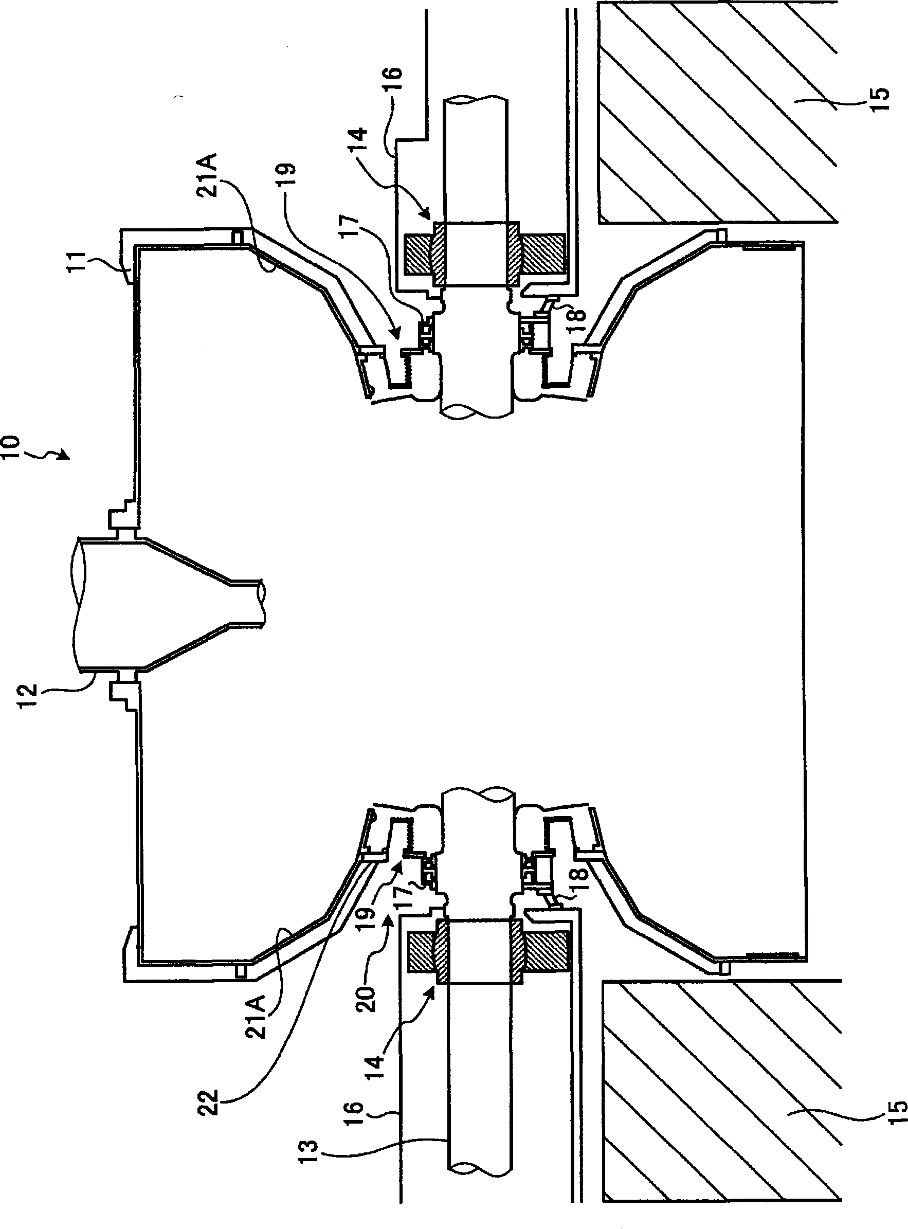 Compartment structure for steam turbine