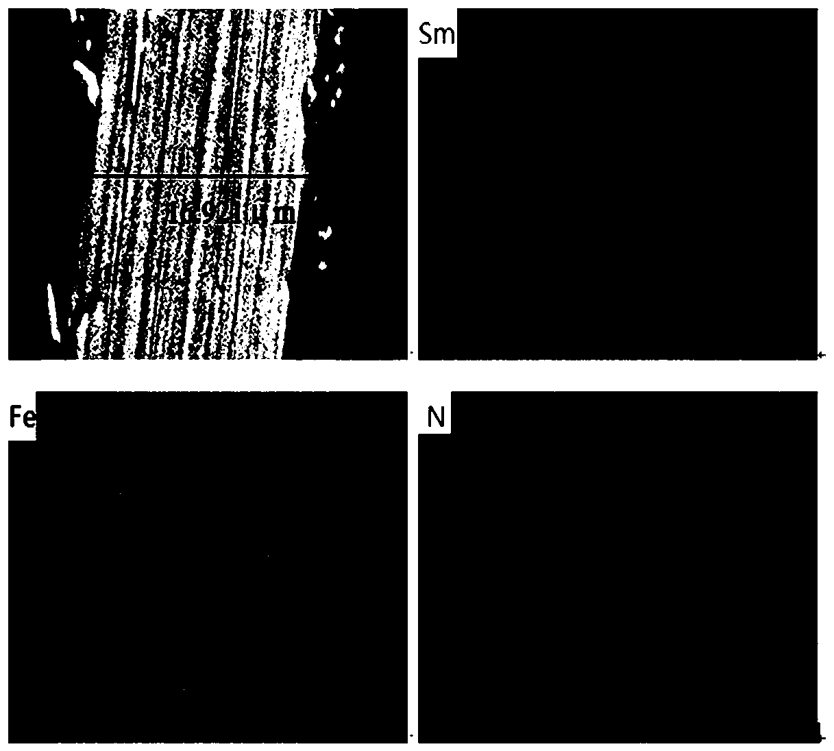 A method for nitriding crystallization of metastable samarium-iron alloy