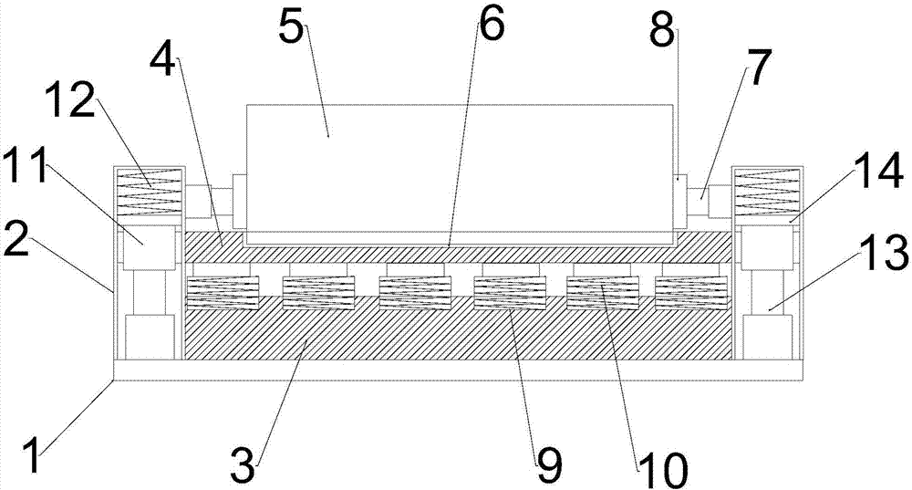 Compressor base with efficient shock absorption and protection functions