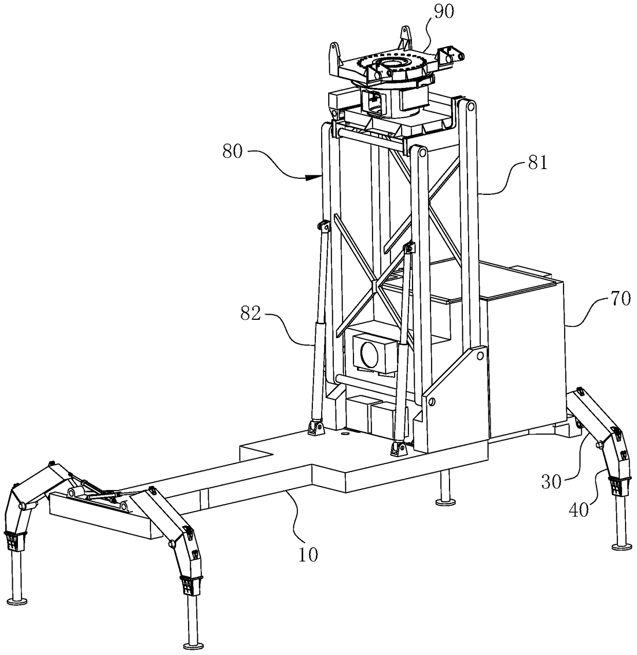 Mobile large air traffic secondary radar