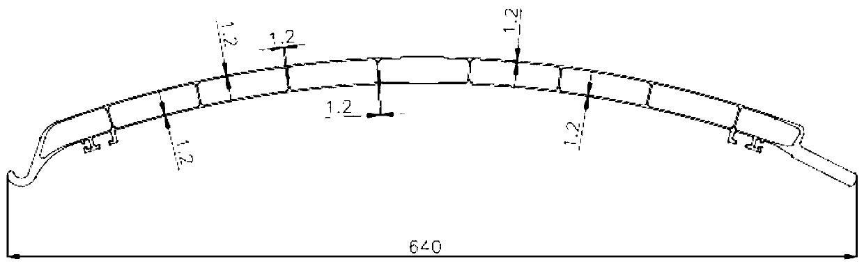 A wide-width thin-walled 6-series aluminum alloy profile for high-speed EMUs and its preparation method