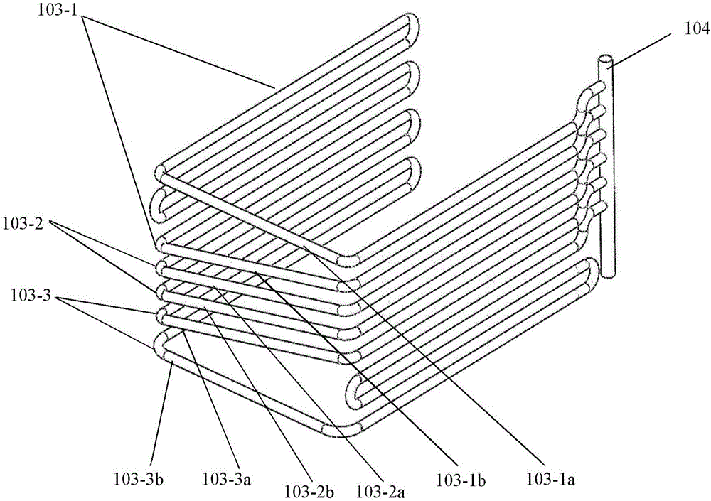 U-shaped heat pipe array device and air conditioning system with the same