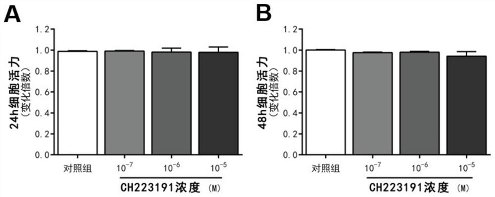 Application of CH223191 in inhibition of tumor cell migration