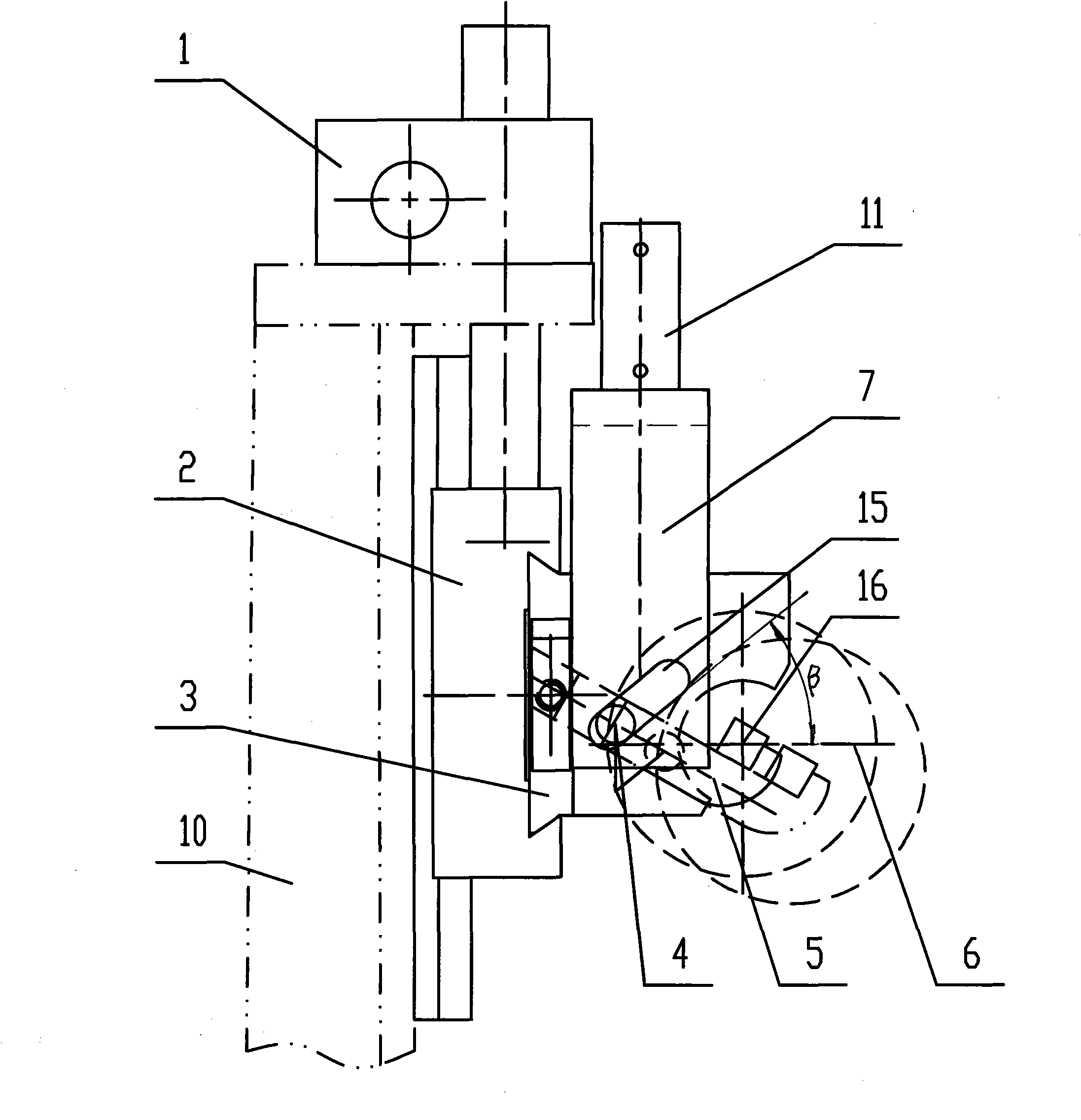 Rapid roller changing device for upper roller on welding and rolling machine