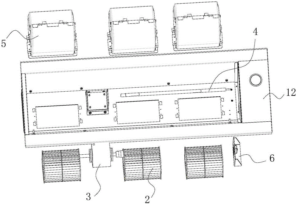 Draught fan assembly and air conditioner with the same