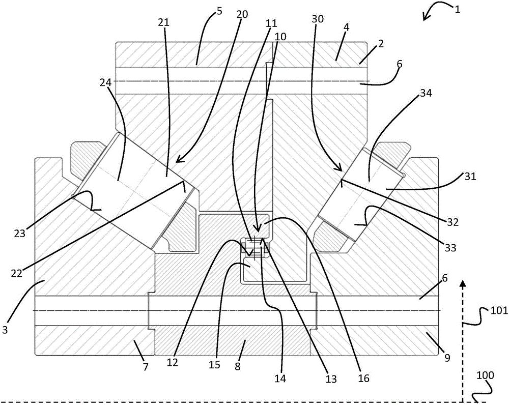 Roller-bearing arrangement and a wind turbine