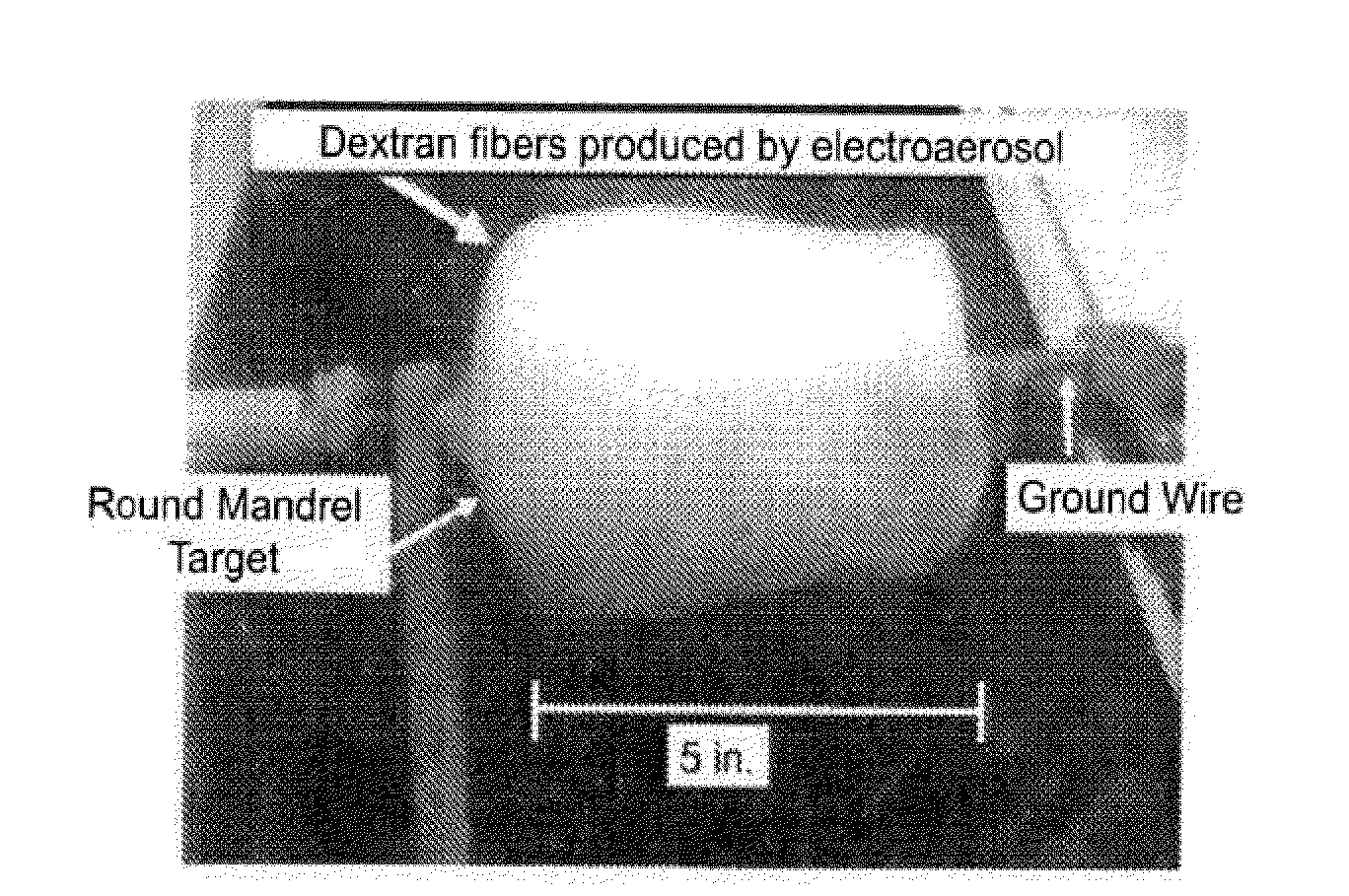 Electrospun dextran fibers and devices formed therefrom