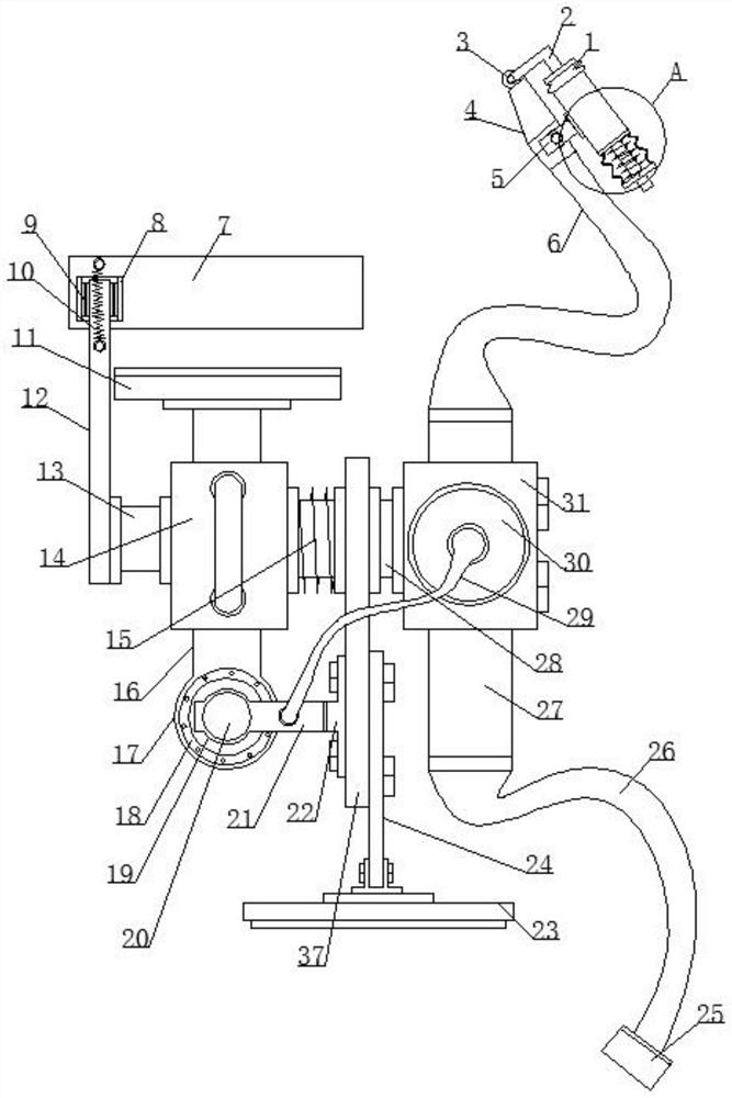 Training device for improving use skills of fire-fighting lance