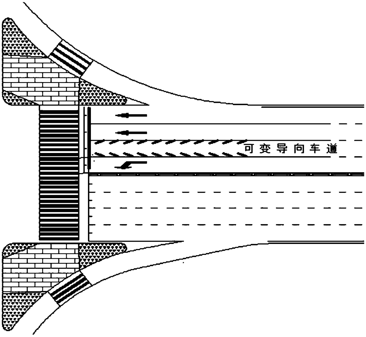 Signal control plane intersection variable guiding lane attribute dynamic adjustment threshold value setting method