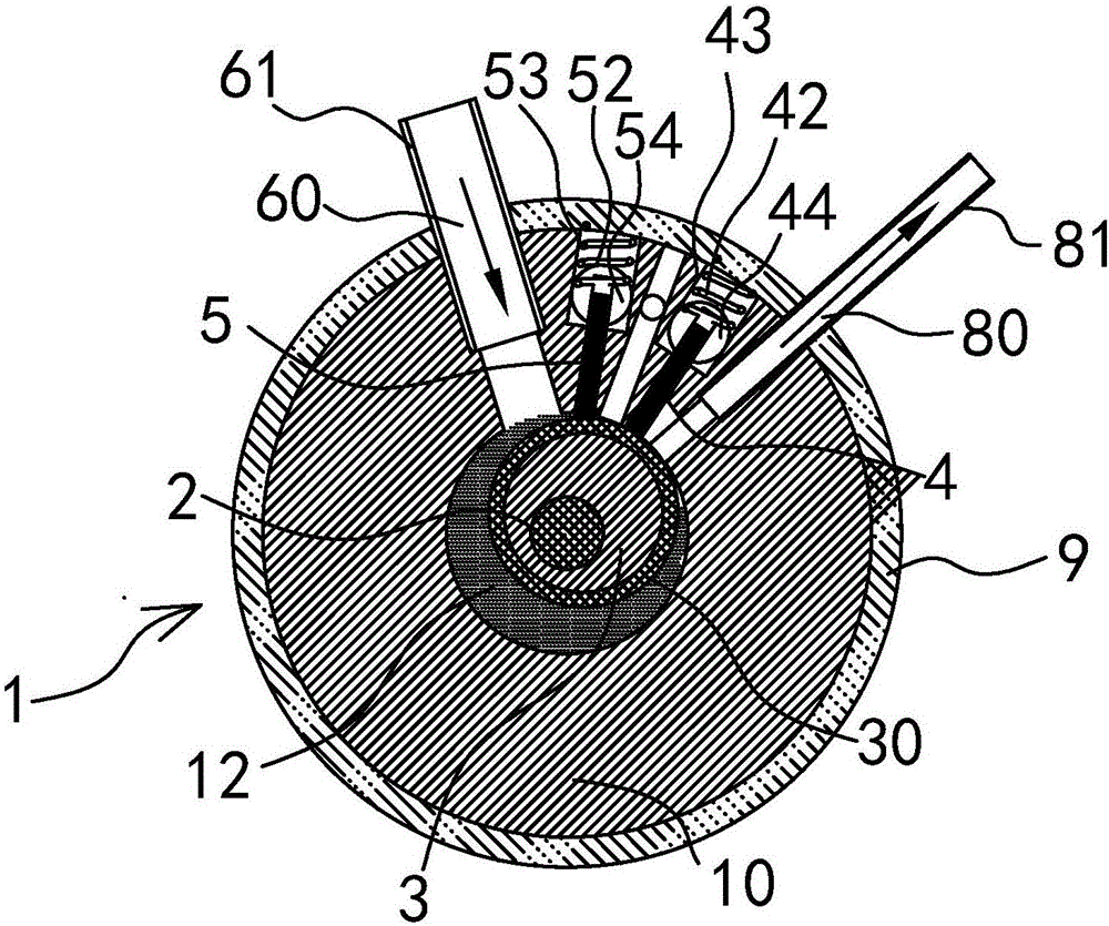 Oil-gas separation type air-condition compressor