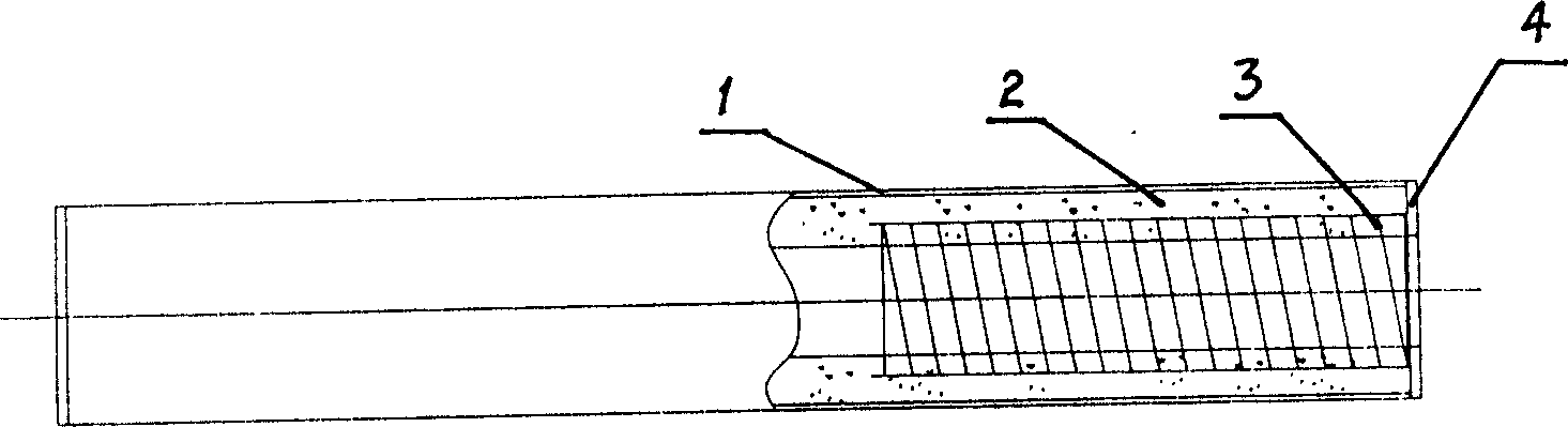 Centrifugal tubular pile with concrete of thin-wall steel pipe and production thereof