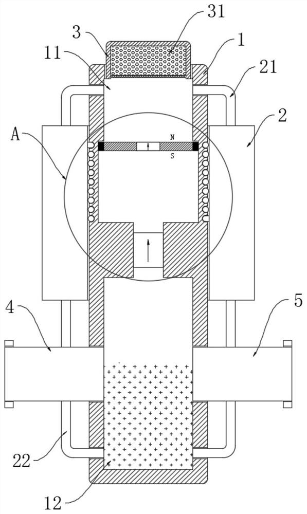 An electromagnetic reciprocating sterilizing and deodorizing water processor