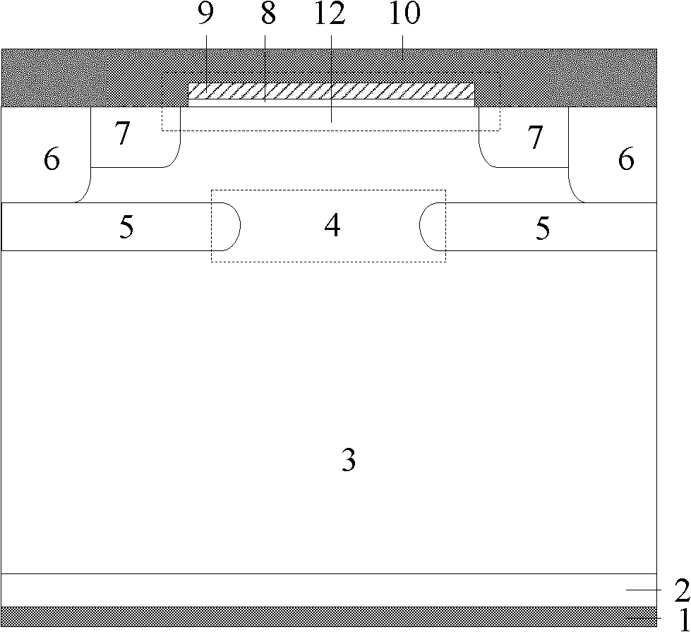 Fast recovery metal oxide semiconductor diode with low power consumption