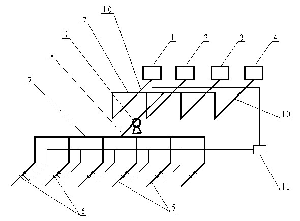 Fast inspection device of effluent quality of immersed type membrane pond