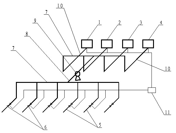 Fast inspection device of effluent quality of immersed type membrane pond