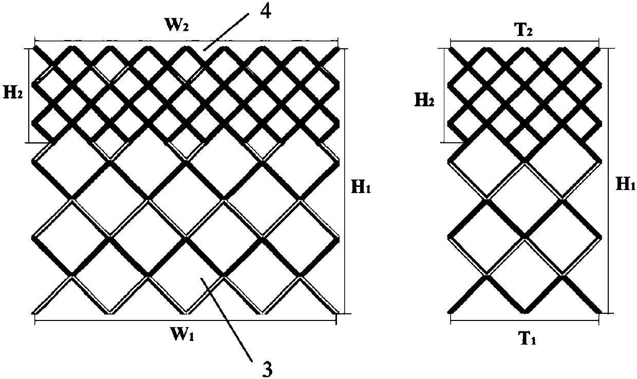 Phase-change energy storage device lattice interlayer structure based on additive manufacturing