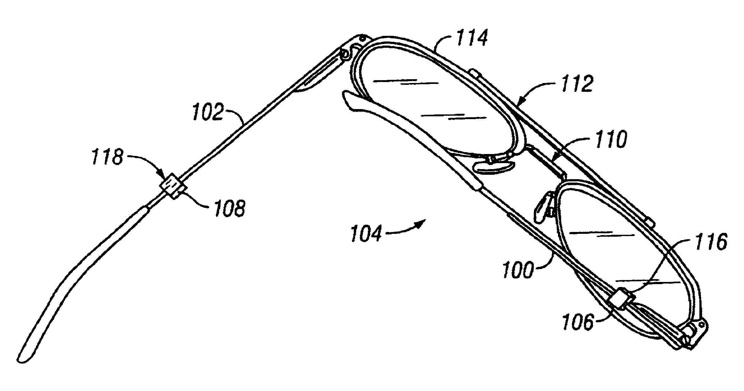 Offset eyeglasses clasp